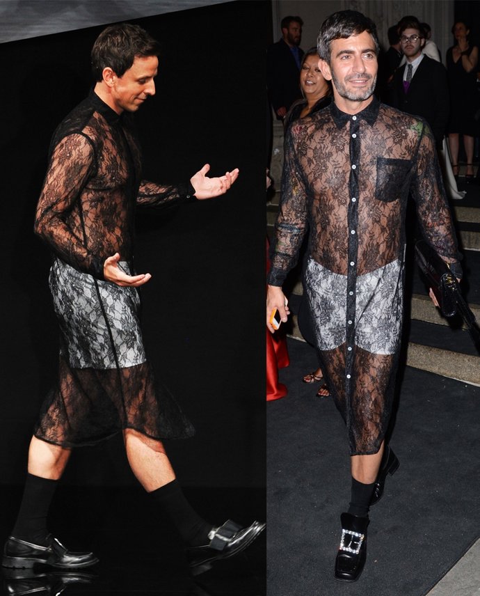 Marc Jacobs y Seth Meyers llevan el mismo vestido 