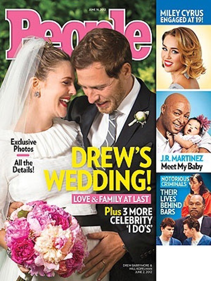 Drew Barrymore y Will Kopelman en la portada de People