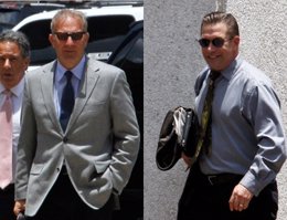 Kevin Costner y Alec Baldwin en los tribunales