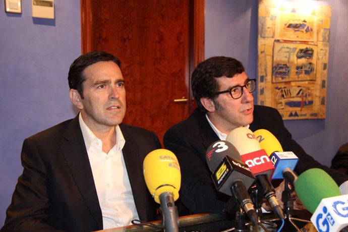 El Dirigente Deportivo Josep Delgado Y Su Abogado, Carles Monguilod (ARCHIVO)
