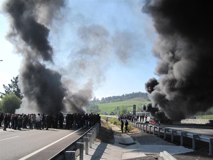 Protesta De Mineros Del Carbón