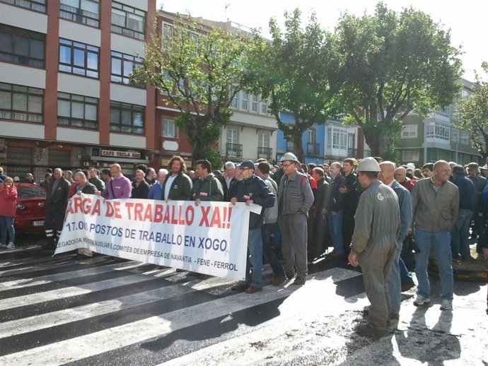 Protesta De Navantia En Ferrol