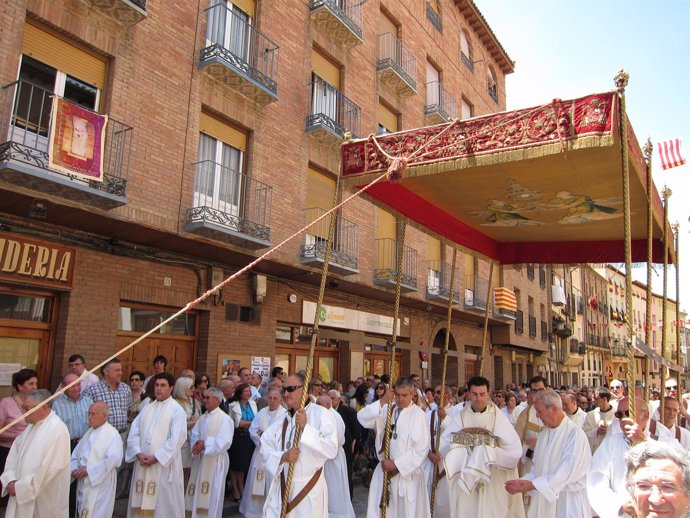 Procesión De Los Sagrados Corporales, Corpus Christi, En Daroca