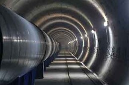 Tubería bajo Collserola del sistema de agua Trinitat-Fontsanta