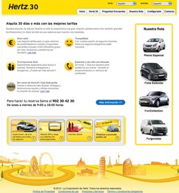 Nuevo sistema de alquiler mensual Hertz
