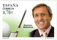 El sello de Severiano Ballesteros que hoy se pone en circulación tiene una tirada de 300.000 ejemplares