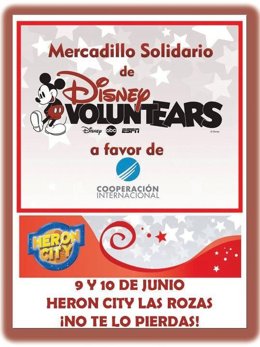 Cartel Del Mercadillo Solidario De Disney Voluntears