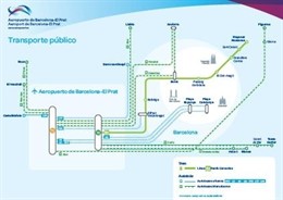 Mapa De Transportes Barcelona-El Prat