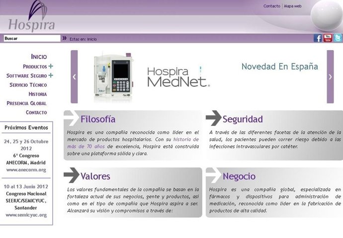 Página Web De Hospira 