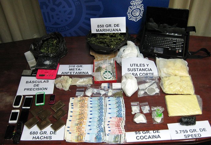 Droga, Dinero Y Otros Objetos Intervenidos En La Operación