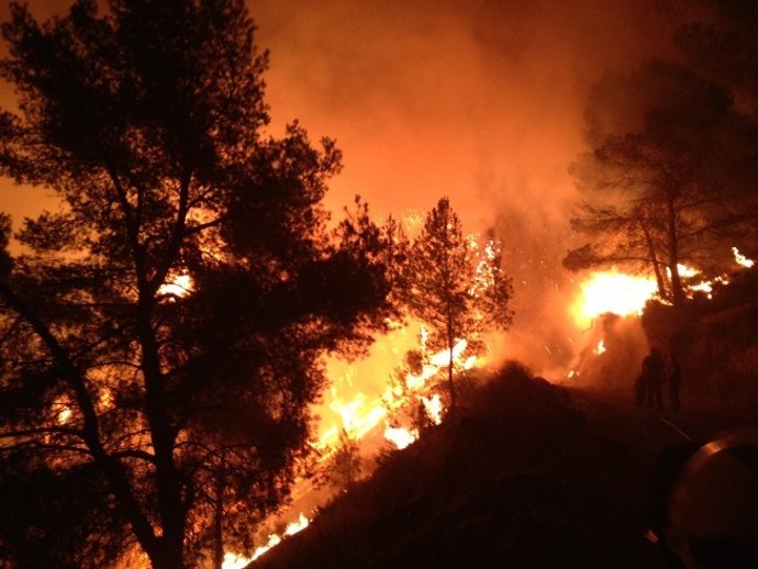 Las Llamas En La Sierra De La Muela