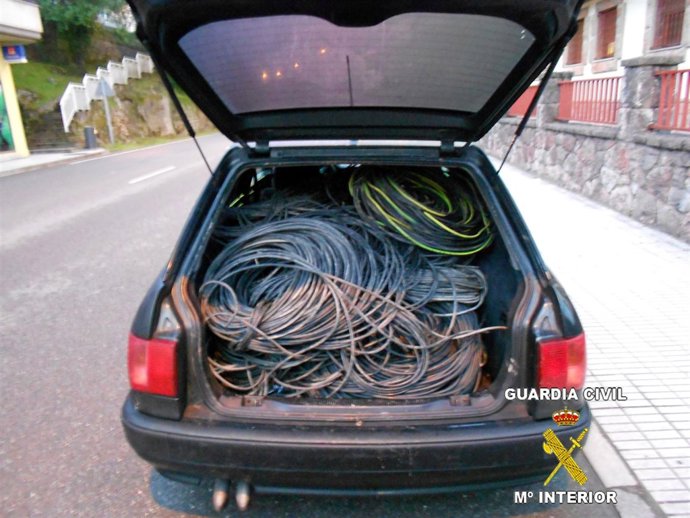 Cable De Cobre Recuperado Por La Guardia Civil 