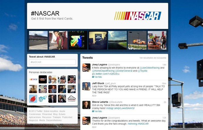 Página Del Hashtag De Nascar