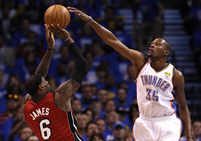 LeBron James y Kevin Durant, Thunder-Heat