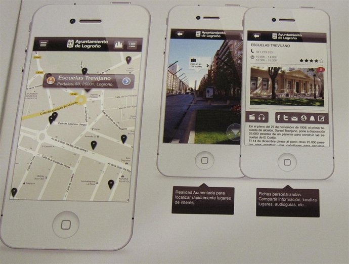 Recreación De Cómo Quedaría La Aplicación En Un Móvil