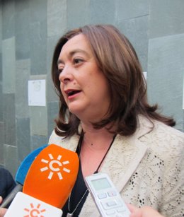 La Consejera De Educación, Mar Moreno, Atiende A Los Medios