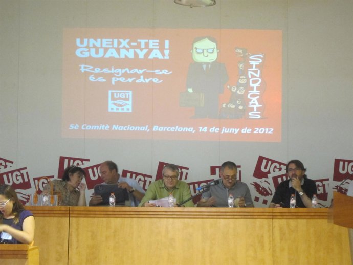 Secretaría Nacional De UGT De Catalunya Durante El Comité Nacional