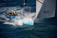 Vela/VOR.- El 'Telefónica' defiende su liderato, 'volando' a ritmo de récord   