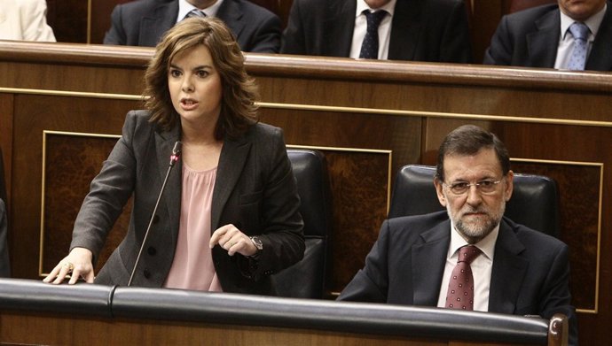 Soraya Sáenz De Santamaría Y Mariano Rajoy