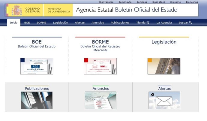 Página Web Agencia Estatal Boletín Oficial Del Estado