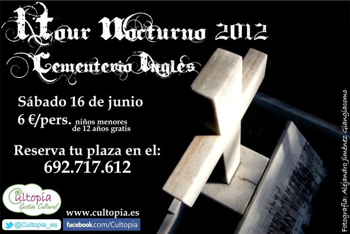 Cartel de las visitas nocturnas al cementerio