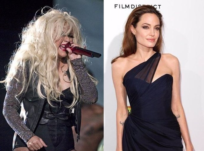 Christina Aguilera y Angelina Jolie