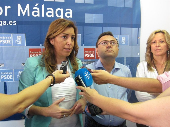 Susana Díaz, Miguel Ángel Heredia y Trinidad Jiménez