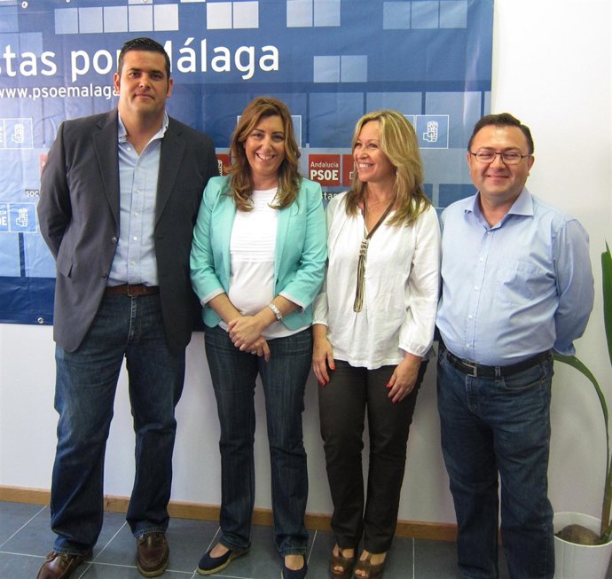 Susana Díaz, Trinidad Jiménez y Miguel Ángel Heredia