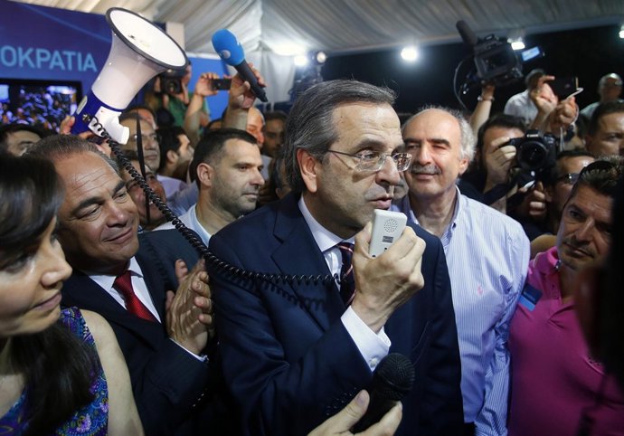  Presidente Del Partido Conservador Nueva Democracia, Antonis Samaras, 