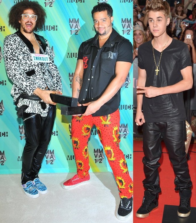 Montaje de LMFAO y Justin Bieber en los Much Music Awards 