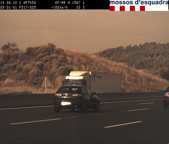 Coche Que Circulaba A 182 Km/H En Girona