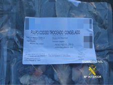 Etiqueta Falsificada Por La Persona Detenida En Burgos.