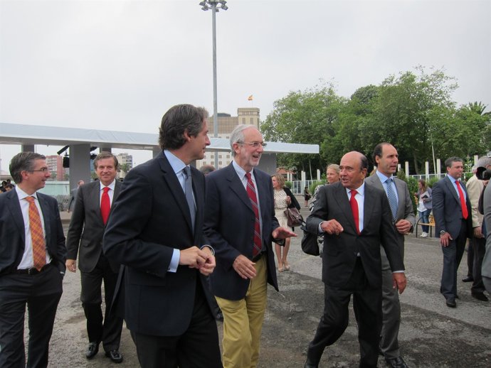 De La Serna, Piano, Botín Y Diego En El Inicio De Las Obras Del Centro Botín 
