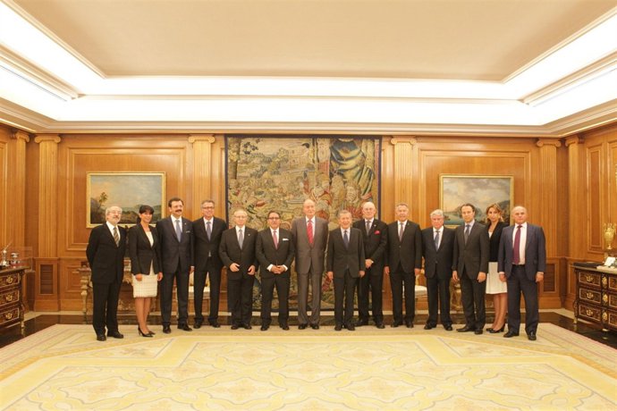 El Rey Recibe A Una Representación De Las Eurocámaras