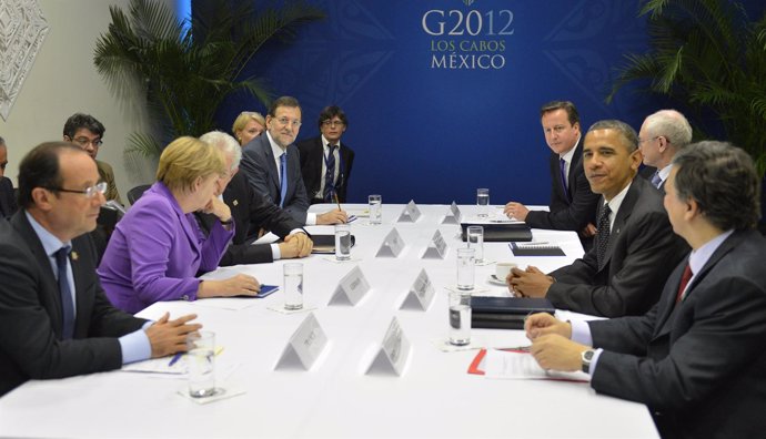 Rajoy Con Hollande, Merkel, Obama Y Otros En La Cumbre Del G-20