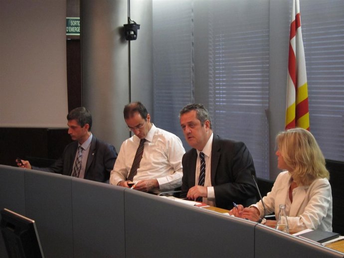 Jordi Martí, Antoni Vives, Joaquim Forn (Ciu) Y Belén Pajares (PP)