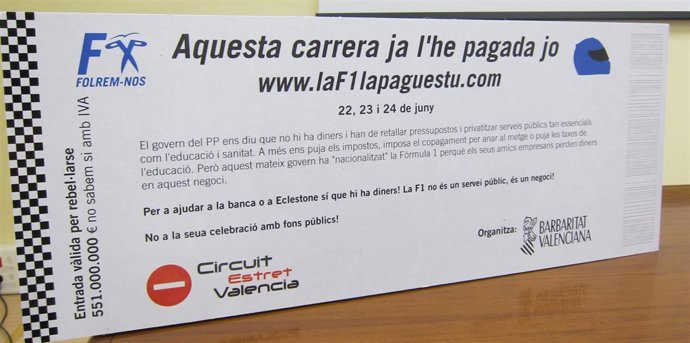 Entrada De F1 De EUPV