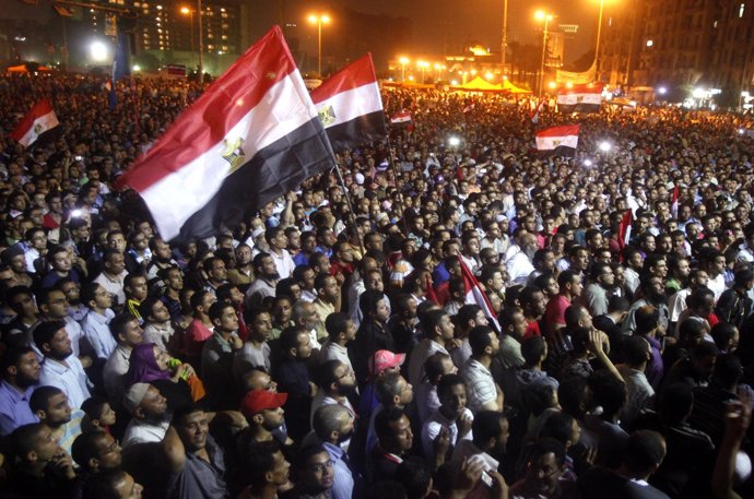 Manifestación En La Plaza Egipcia De Tahrir
