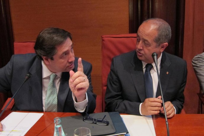 Los Consellers De La Generalitat J.M.Pelegrí Y F.Puig