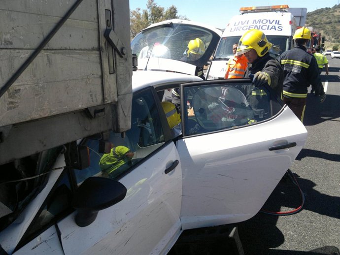 Rescate de la mujer accidentada