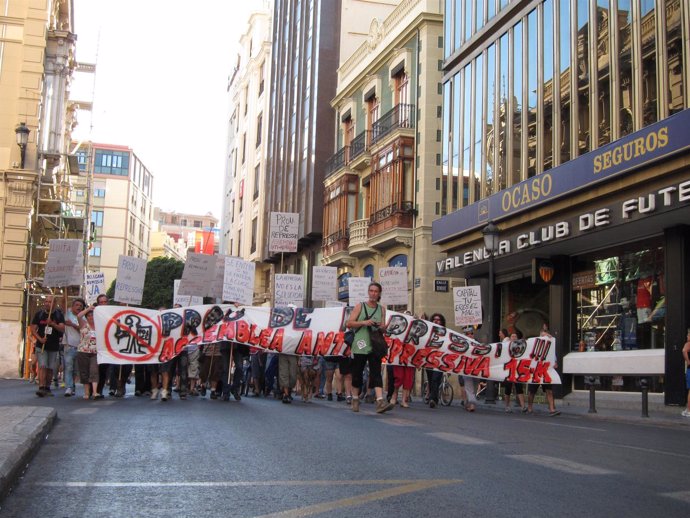 Manifestación Del 15M En Valencia