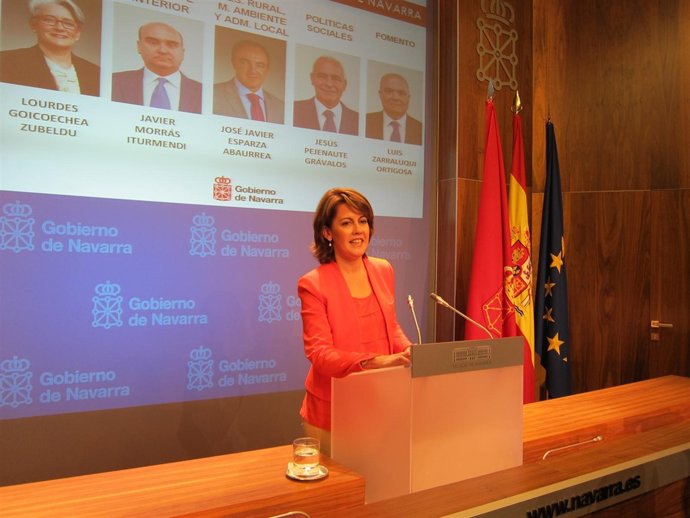 Yolanda Barcina Presenta Los Nuevos Consejeros Del Gobierno.