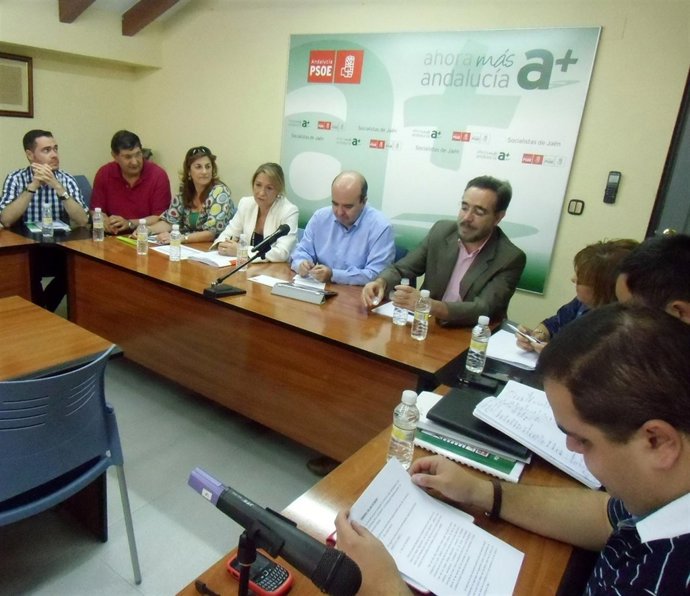 Rodríguez-Piñero, Junto A Zarrías Y Otros Dirigentes Socialistas De Jaén.