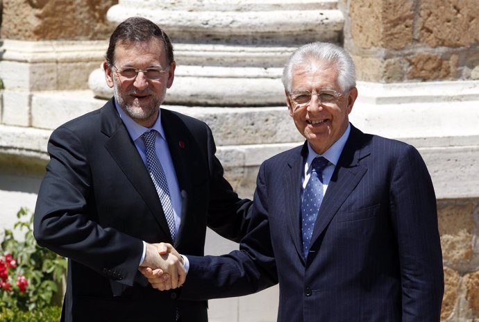 Mario Monti Y Mariano Rajoy En Roma