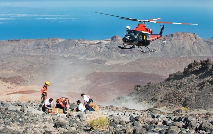 Rescate Del Helicóptero En El Teide