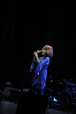 La Artista Islandesa Björk En Su Actuación En Santiago De Compostela