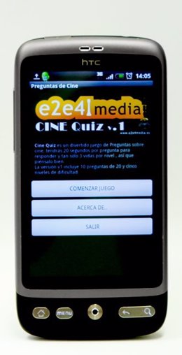 Un 'Smartphone' Con La Aplicación 'Cine Quiz'