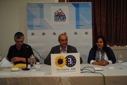 Francisco Jorquera Con Lobeira Y Ana Miranda En Moaña