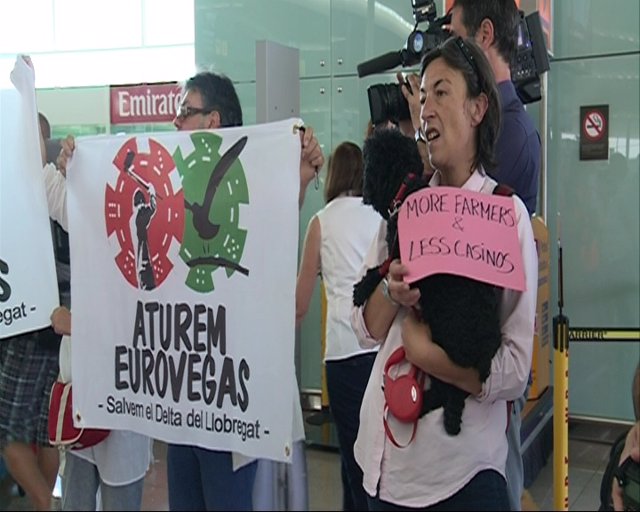 Protesta contra el Eurovegas en Barcelona