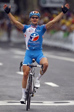 El ciclista francés Voeckler en el Tour 09